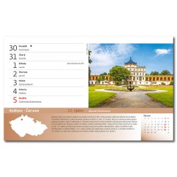 Stolní kalendář 2022 - 55 turistických nej Čech, Moravy a Slezska
