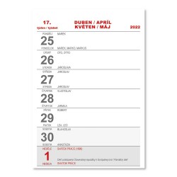 Nástěnný kalendář 2022 - Týdenní trhací kalendář A5