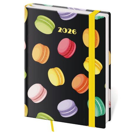 Diář denní B6 2026 Vario - Macarons s gumičkou