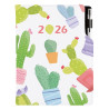 Diář DESIGN denní B6 2026 - Kaktus