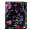 Diář DESIGN denní B6 2026 - černá - Květy