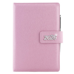 Diář BRILIANT denní B6 2026 - světle růžová