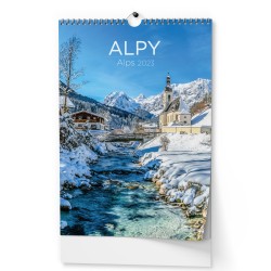 Nástěnný kalendář 2023 Alpy 