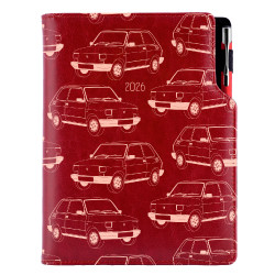 Diář DESIGN denní B6 2026 český - bordó - Maluch