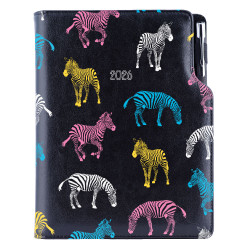 Diář DESIGN denní B5 2026 český - černá - Zebra