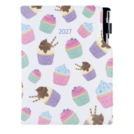 Diář DESIGN denní A5 2027 český - Cupcake