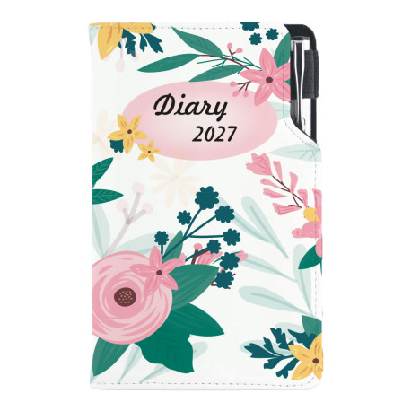 Diář DESIGN týdenní kapesní 2027 český - Květiny