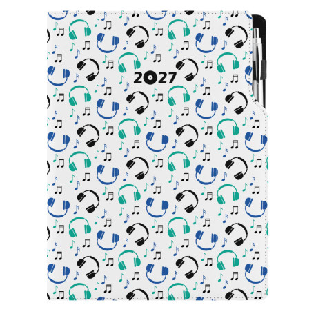 Diář DESIGN denní A4 2027 - Music