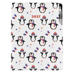 Diář DESIGN denní A4 2027 - Tučňák