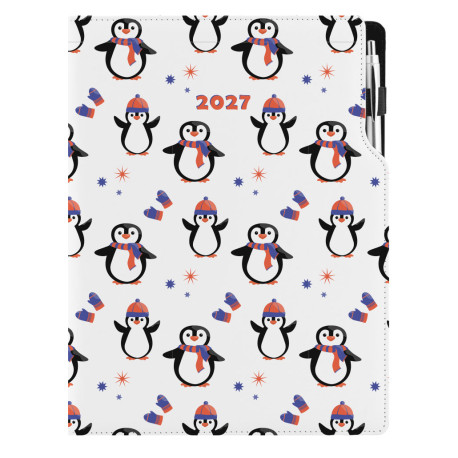 Diář DESIGN denní A4 2027 - Tučňák