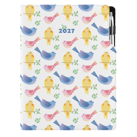 Diář DESIGN denní A4 2027 - Ptáci