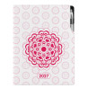 Diář DESIGN denní A4 2027 - Mandala červená
