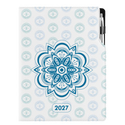 Diář DESIGN denní A4 2027 - Mandala modrá