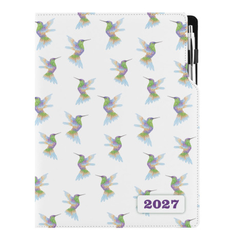 Diář DESIGN denní A4 2027 - Kolibřík