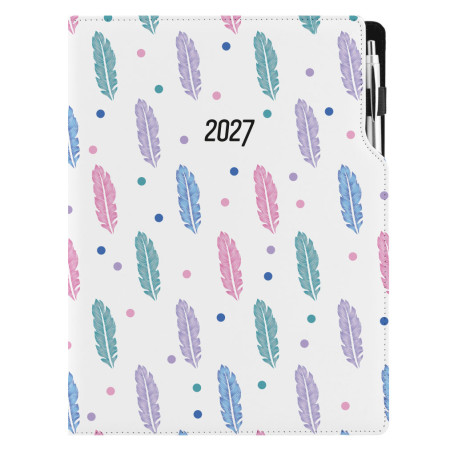 Diář DESIGN denní A4 2027 - Pírka