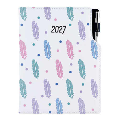 Diář DESIGN denní B6 2027 - Pírka