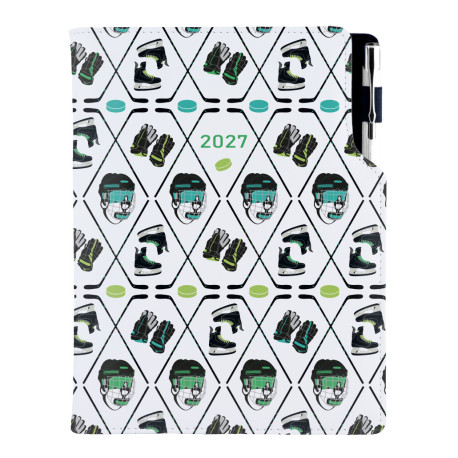 Diář DESIGN denní B6 2027 - Hokej