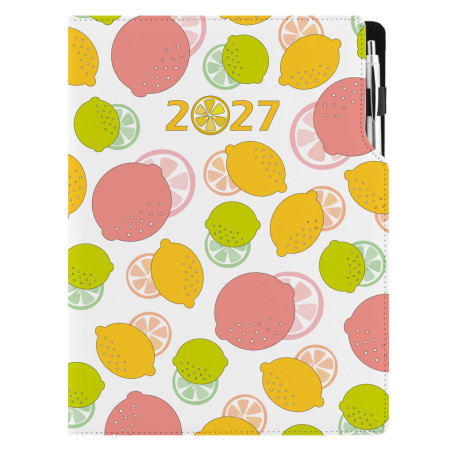 Diář DESIGN týdenní A4 2027 - Citron
