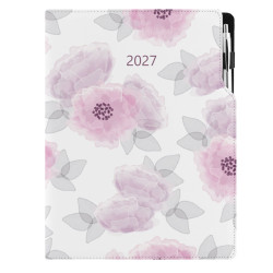 Diář DESIGN týdenní A4 2027 - Pivoňka