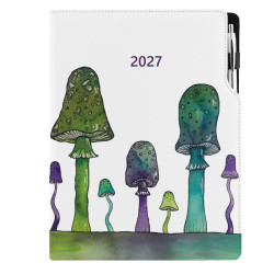 Diář DESIGN týdenní A4 2027 - Houby