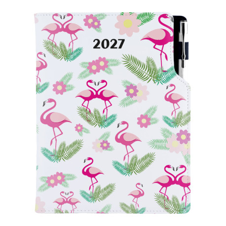 Diář DESIGN týdenní B6 2027 - Plameňák