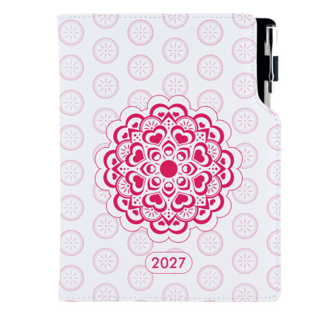Diář DESIGN týdenní B6 2027 - Mandala červená