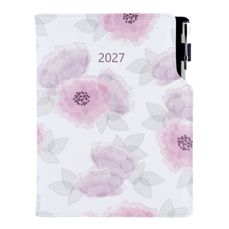 Diář DESIGN týdenní B6 2027 - Pivoňka