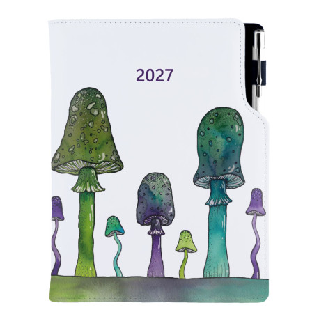 Diář DESIGN týdenní B6 2027 - Houby
