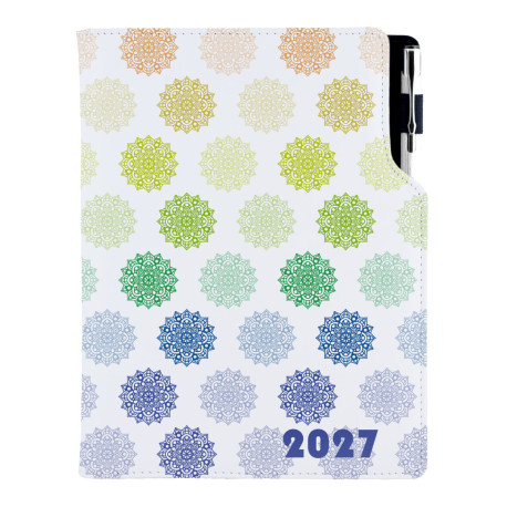 Diář DESIGN týdenní B5 2027 - Mandala barevná