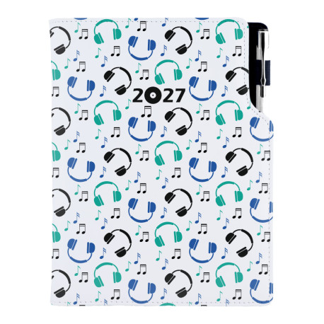 Diář DESIGN týdenní B5 2027 - Music