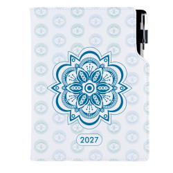 Diář DESIGN týdenní speciál A5 2027 - Mandala modrá