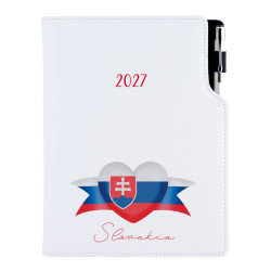 Diář DESIGN týdenní speciál A5 2027 - bílá - Slovensko - vlajka