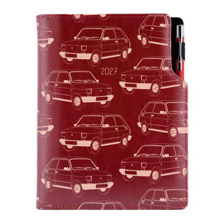 Diář DESIGN týdenní B5 2027 český - bordó - Maluch