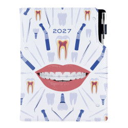 Diář DESIGN týdenní B5 2027 český - bílá - Zubař