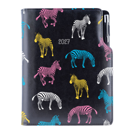 Diář DESIGN týdenní B5 2027 český - černá - Zebra