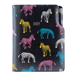 Diář DESIGN týdenní speciál A5 2027 - černá - Zebra