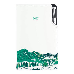 Diář DESIGN týdenní kapesní 2027 český - bílá - Hory