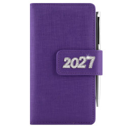 Diář BRILIANT týdenní kapesní 2027 český - fialová