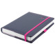 Diář ELASTIC denní B6 2027 - grafit/magenta gumička