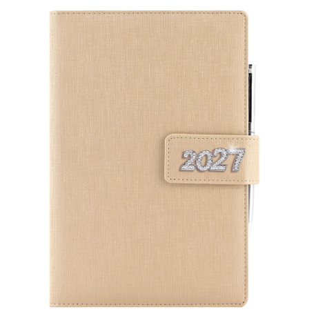 Diář BRILIANT denní B6 2027 - zlatá