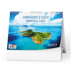 Stolní kalendář 2023 Obrázky z cest CZ/SK