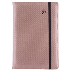 Diář ELASTIC týdenní B6 2027 - pudrová/černá gumička