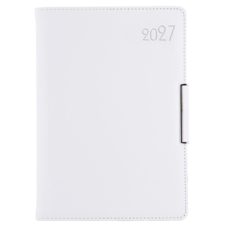 Diář METALIC týdenní B6 2027 - bílá 