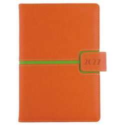 Diář MAGNETIC týdenní speciál A5 2027 - oranžová/zelená