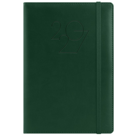 Diář POLY týdenní A5 2027 český - tmavě zelená