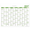 Nástěnný kalendář Plánovací mapa 2027 CZ - 124 x 100 cm - zelená