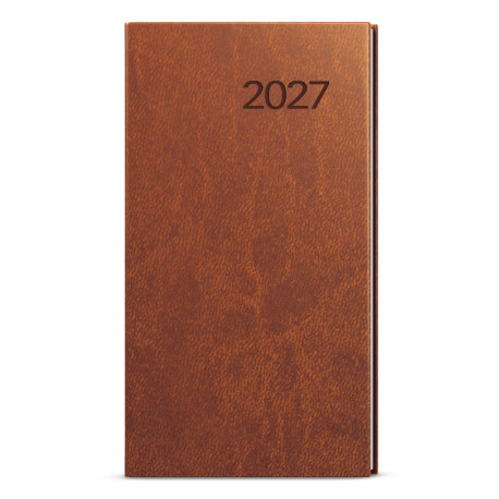 Týdenní diář 2027 Jakub Vivella kapesní - hnědá