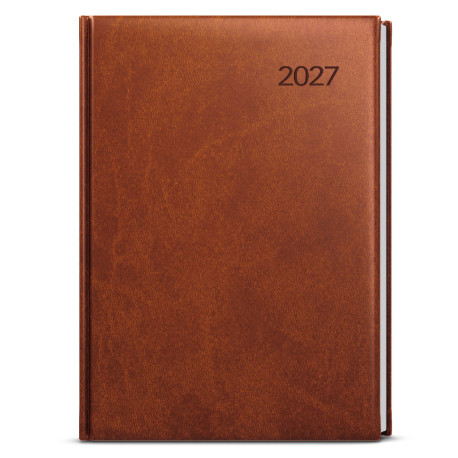 Denní diář 2027 David Vivella A5 - hnědá