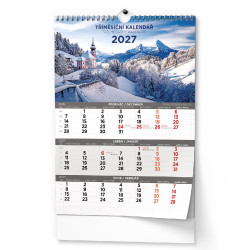 Nástěnný kalendář 2027 Tříměsíční - Obrázkový