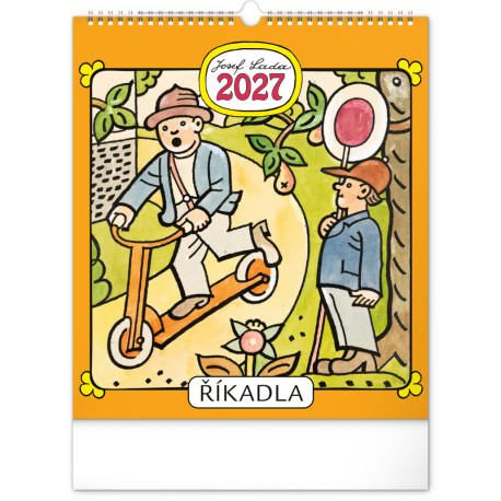Nástěnný kalendář 2027 Josef Lada - Říkadla
